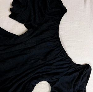 Off Shoulder Black Bardot Top