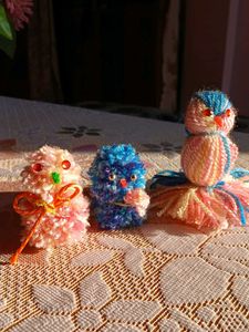 Handmade Yarn Bird Set