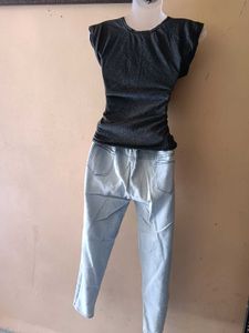 Cute T-shirt &amp; Jeans Set