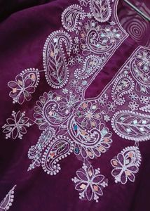 Purple Chicken Kari Kurti With Inner