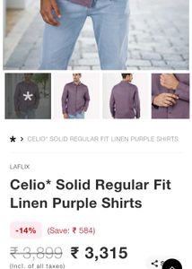 Celio Men&#39;s linen Shirt
