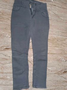High Waisted Gray Jeans