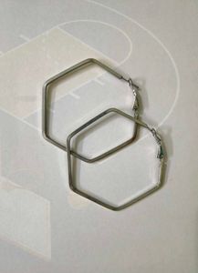 Hexagon Hoop Earrings 🧊🖇️