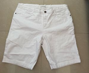 White Denim Shorts