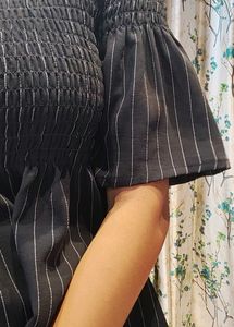 Off Shoulder Top In Navy Blue Colour