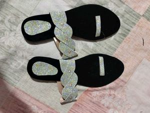 Sparkly Braided Sandals