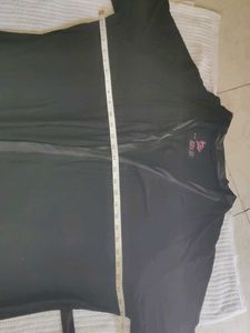 Black Draped Cardigan with Tie