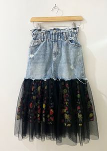 Upcycled Denim Skirt (Repurposed by Me)