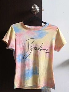 girl t shirt colourful babe