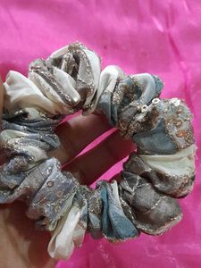 jewell like embellishment scrunchie