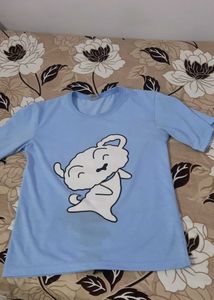 Blue Printed T Shirt