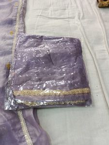 Lavender Floral Embroidered Salwar Kameez Suit