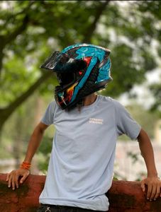 Light Blue Colour T Shirt Backprinted