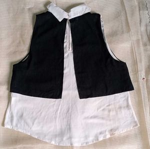 Off White With Black Stylish Top