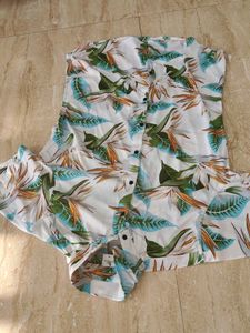 Tropical Print Short Sleeve Shirt