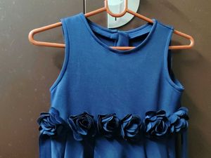 Navy Blue Flower Girl Dress