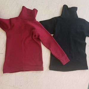 Cottswool High Neck Kids Thermal Tee - Set