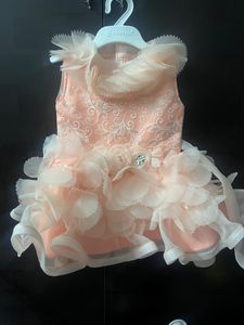 Peach Colour Kids Frock 1-2 Year