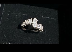 Elegant Open Cuff Ring with Cubic Zirconia