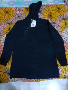 Stylish Black Hoodie Winter Sweatshirt Jacket