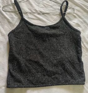 Sparkly Black Tank Top