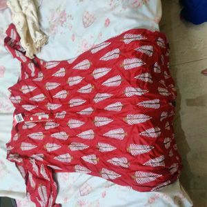 New Red Kurta