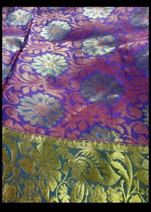 Kanjeevaram Semi Silk Saree Double colour shining