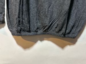 Gray Ruffled Mock Neck Long Sleeve Top