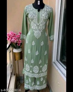 Pure Rayon Kurta Plazo Set 😍