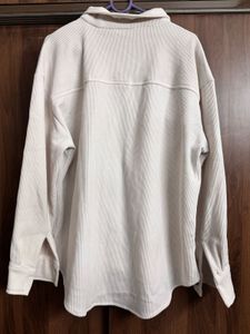 Oversized Cream Corduroy Jacket Shirt