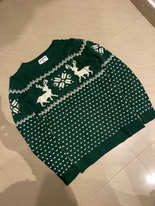Green Reindeer Sweater