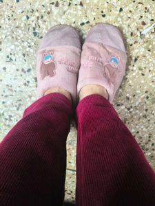 Warm Pink Slippers In 6 Size For Women