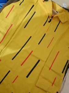 Striped Yellow Casual Shirt