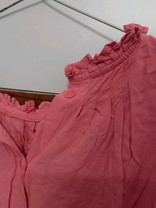 Pink Ruffle Sleeveless Top