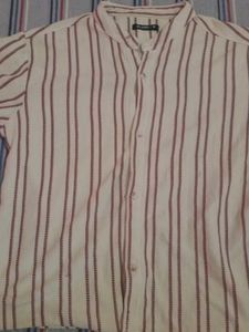 Zudio M Striped Band Collar Shirt