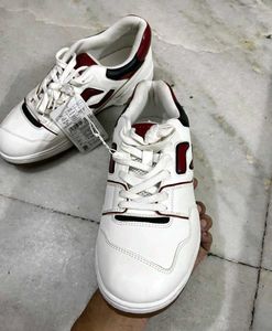 SOLEPLAY WHITE RED GUM SOLE SNEAKERS 41