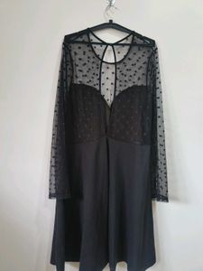Chic Black Polka Dot Dress