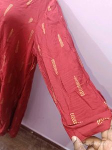 Xxl Maroon Printed Kurta