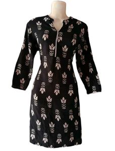 Black Printed Kurti Dress