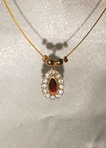 Red Elegant Gold-tone Necklace