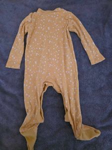Yellow Onesie Winter Bany 6-9m