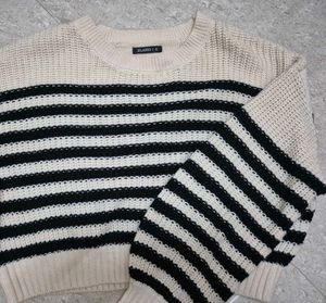 Striped Knit Sweater Zudio