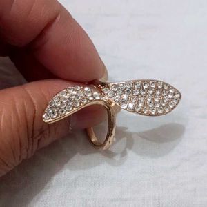 Rhinestone Butterfly Ring