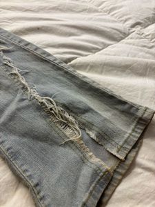 Lace Up Flared Jeans
