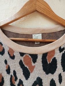 Leopard Print Sweater Pullover (Women)