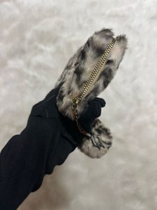 Fuzzy Furr  Leopard Clutch