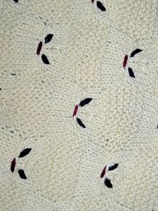 White Handmade At Home With Wool Sweater For Kids