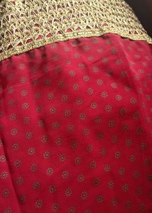 Ethnic Long Burgundy Skirt