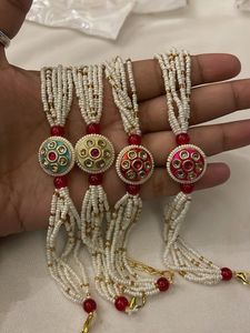 Kundan Rakhi Bracelet Set