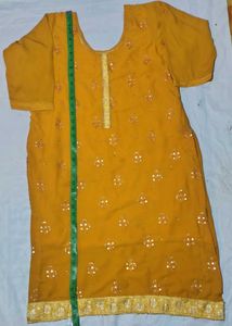 Orange Dark Patyali Suit Silk